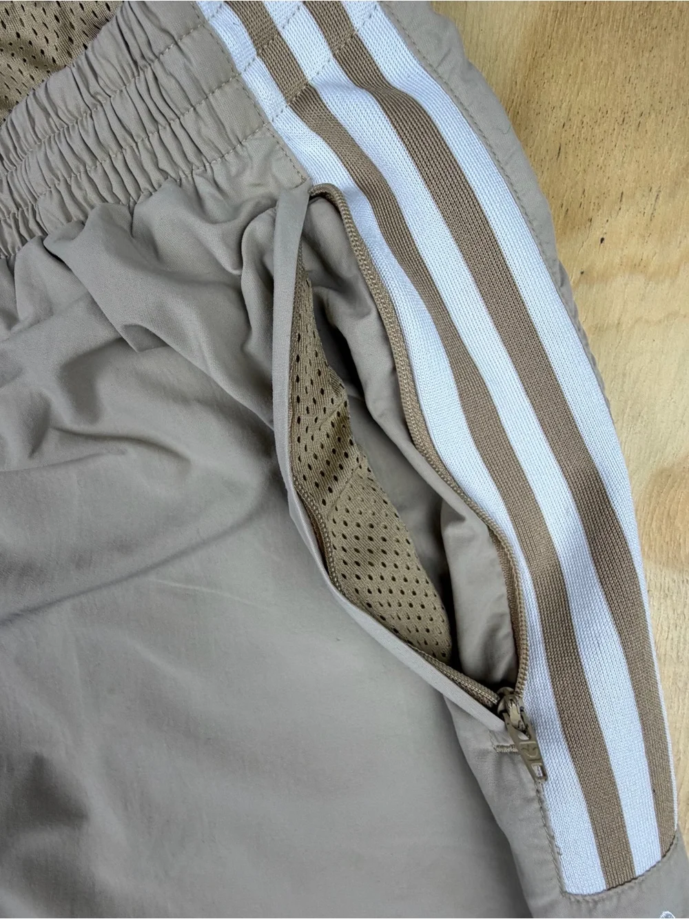 Adidas Originals Beige Joggers Women's Size S Track Pants 3-Stripe Athletic - Picture 6 of 16